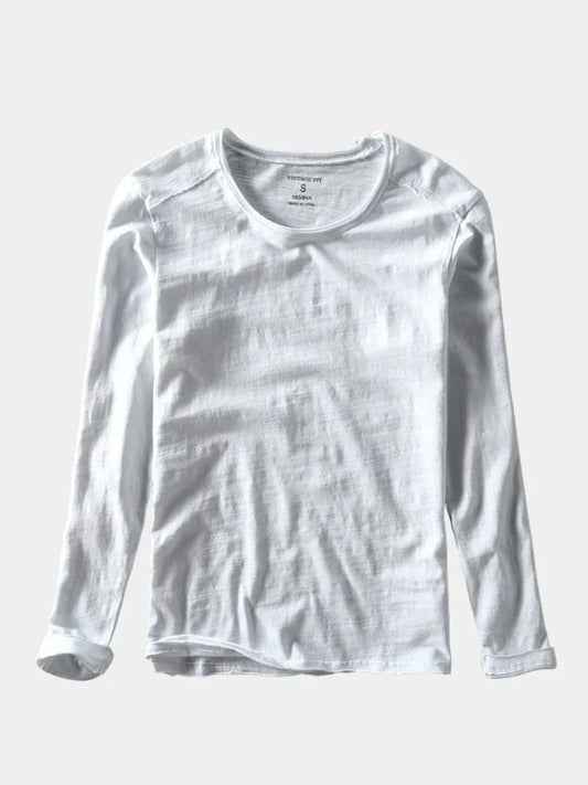 Essential Vintage Cotton Long Sleeve Tee | Savile & Co.