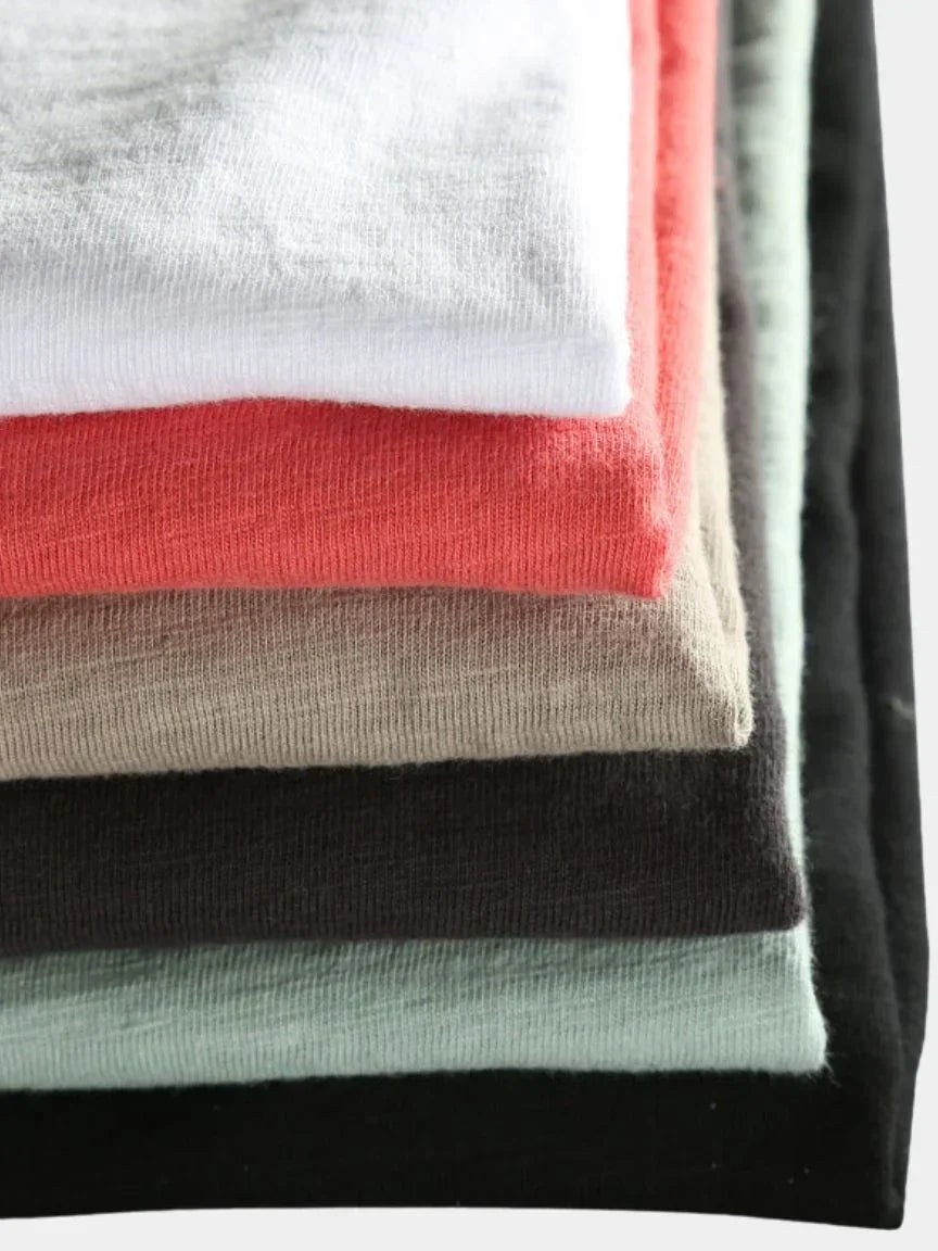 Essential Vintage Cotton Long Sleeve Tee | Savile & Co.