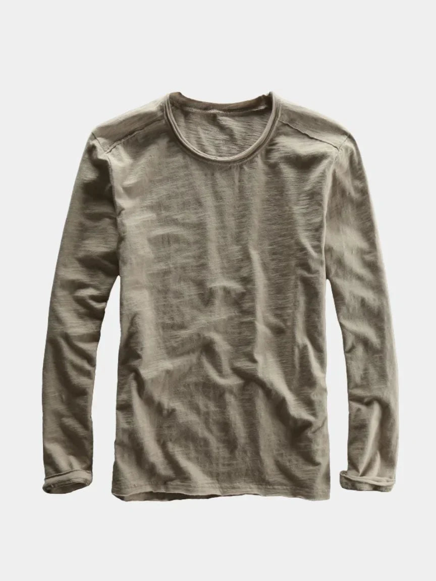 Essential Vintage Cotton Long Sleeve Tee | Savile & Co.