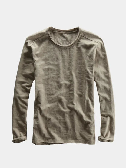 Essential Vintage Cotton Long Sleeve Tee | Savile & Co.