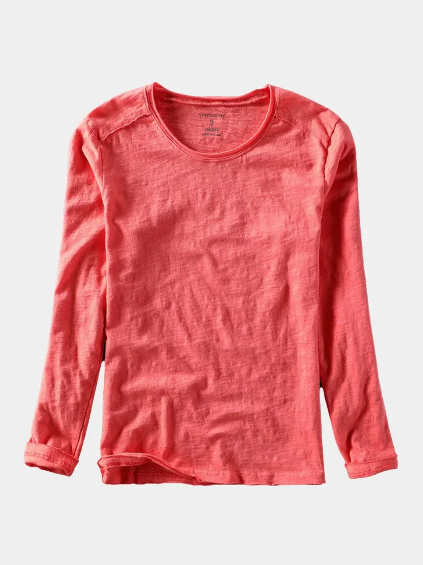 Essential Vintage Cotton Long Sleeve Tee | Savile & Co.