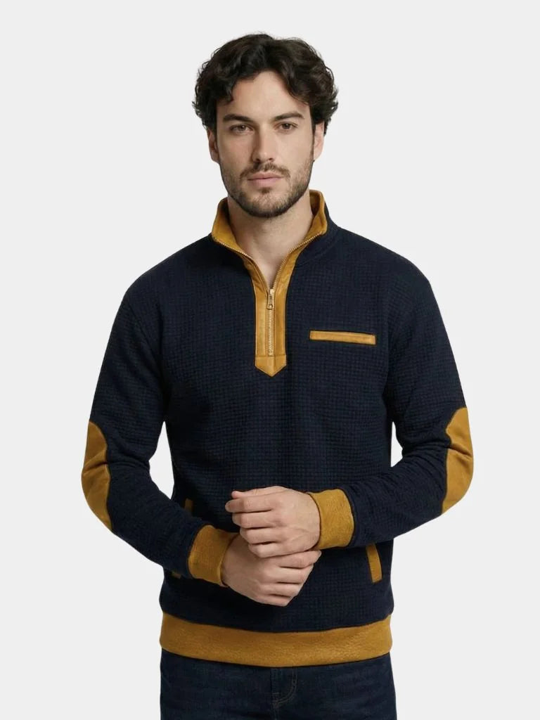 Explorer High Collar Quarter Zip Pullover | Savile & Co.