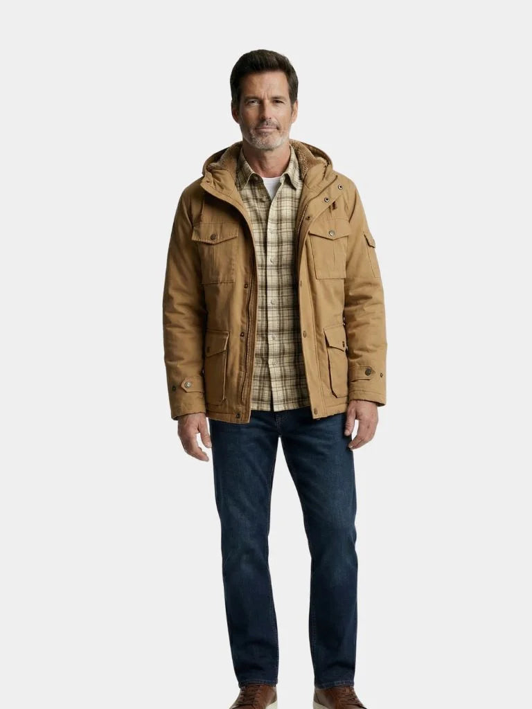Fleece Hooded Bomber Jacket | Savile & Co.