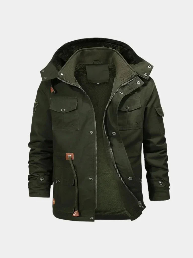 Fleece Hooded Bomber Jacket | Savile & Co.
