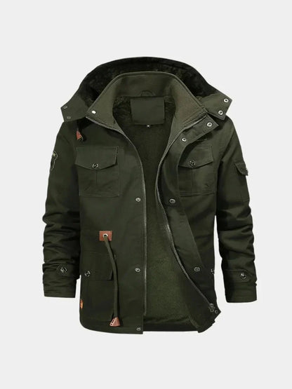 Fleece Hooded Bomber Jacket | Savile & Co.