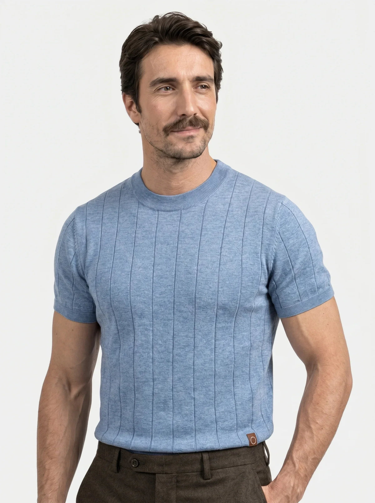 Garrison Texture Crew Top T-Shirt | Savile & Co.