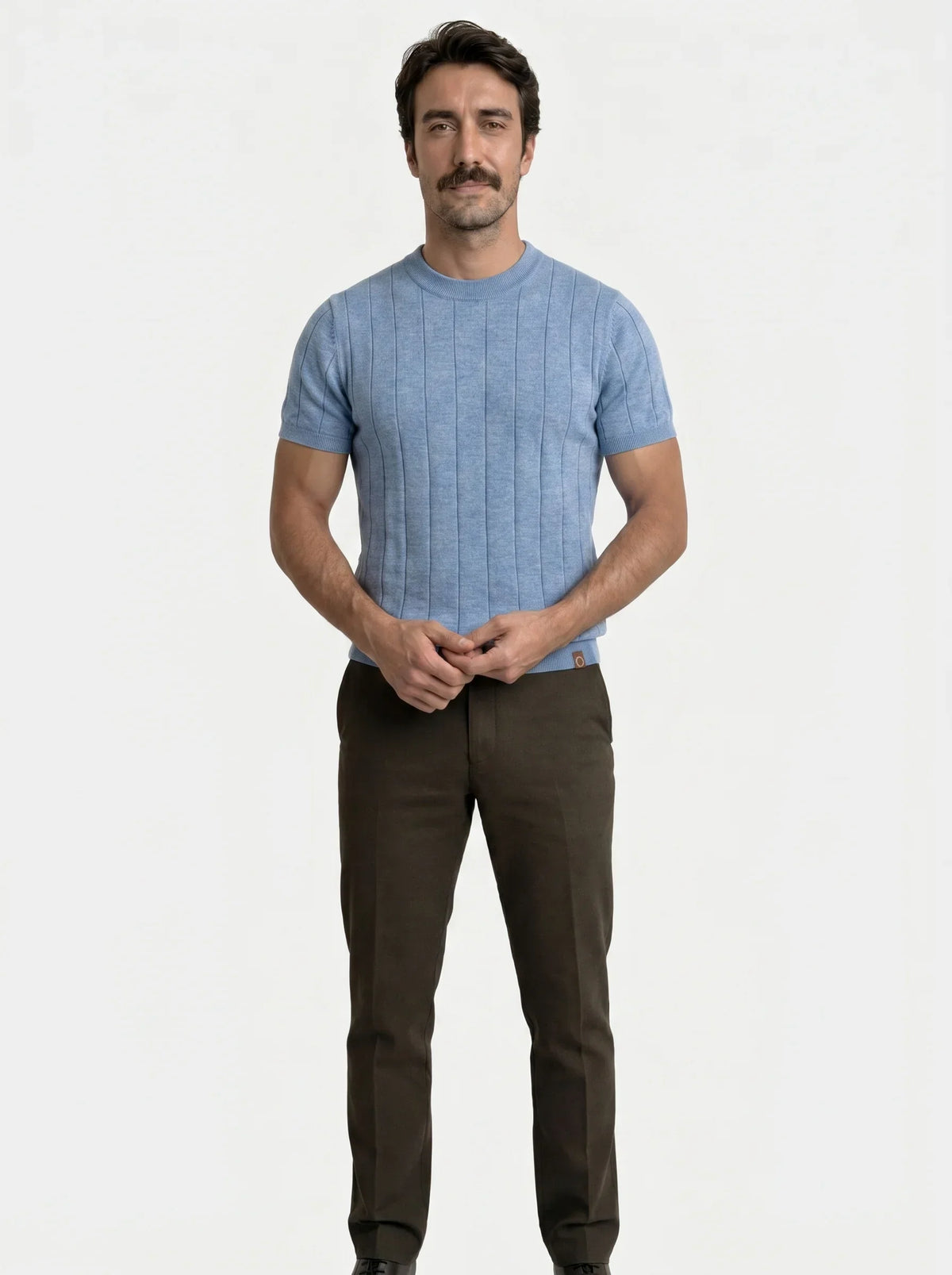 Garrison Texture Crew Top T-Shirt | Savile & Co.