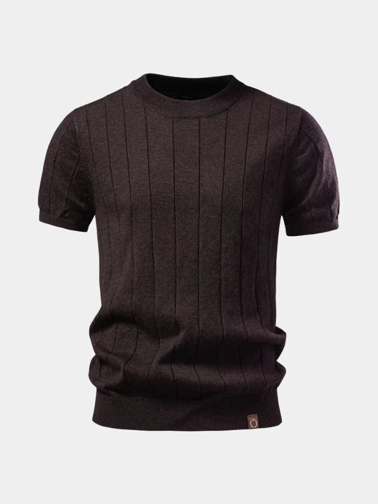 Garrison Texture Crew Top T-Shirt | Savile & Co.