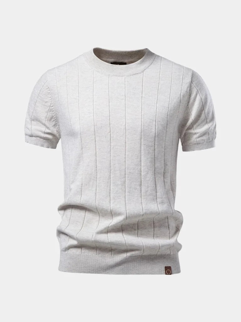 Garrison Texture Crew Top T-Shirt | Savile & Co.