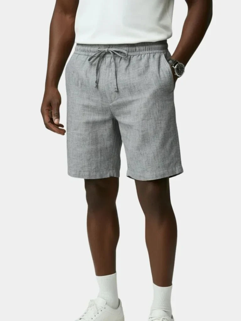 Gris Mariner Linen Shorts | Savile & Co.