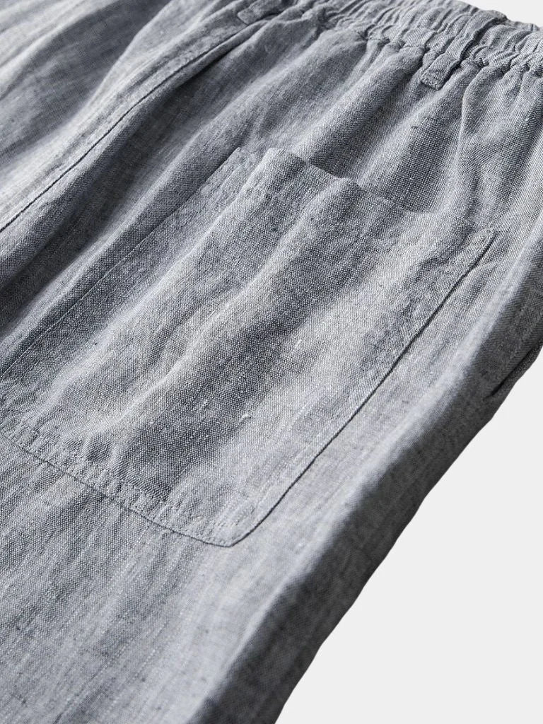 Gris Mariner Linen Shorts | Savile & Co.