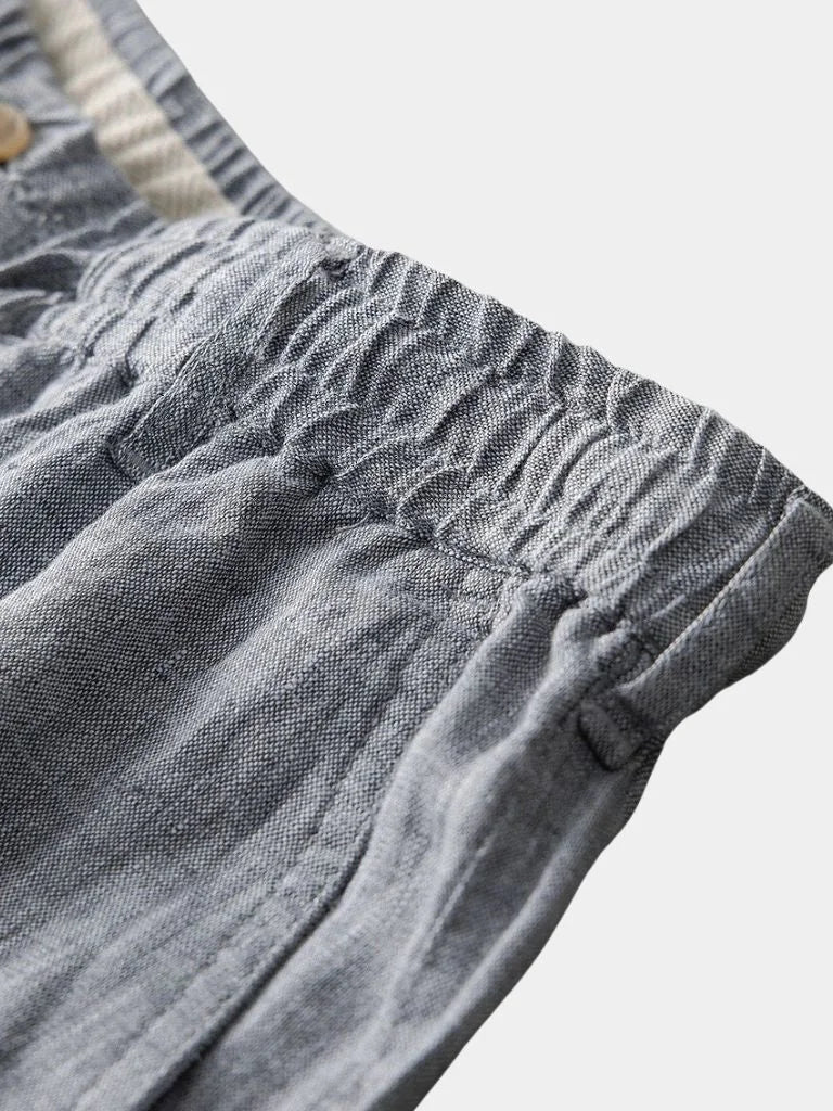 Gris Mariner Linen Shorts | Savile & Co.