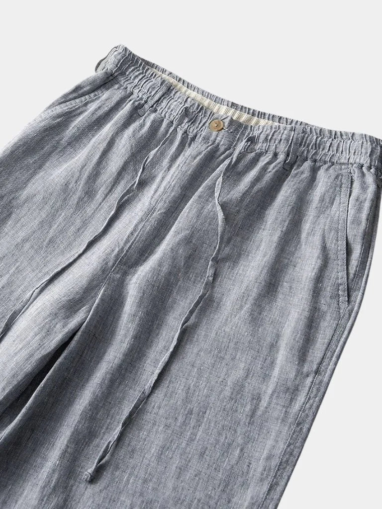Gris Mariner Linen Shorts | Savile & Co.