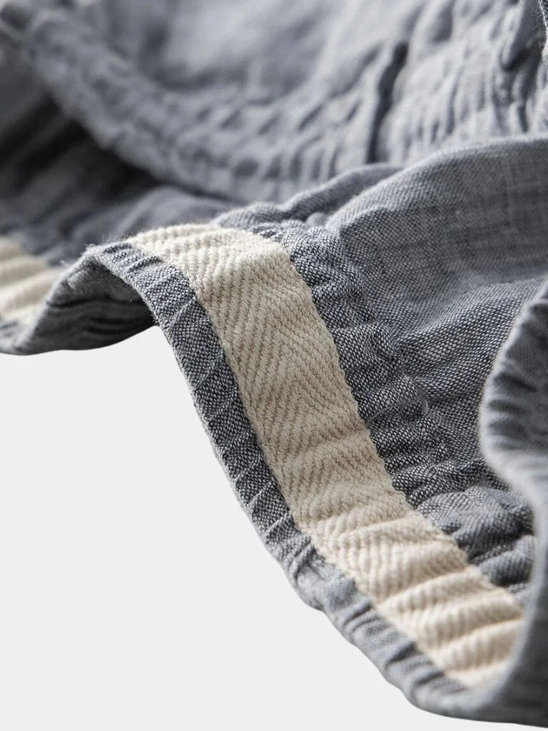 Gris Mariner Linen Shorts | Savile & Co.