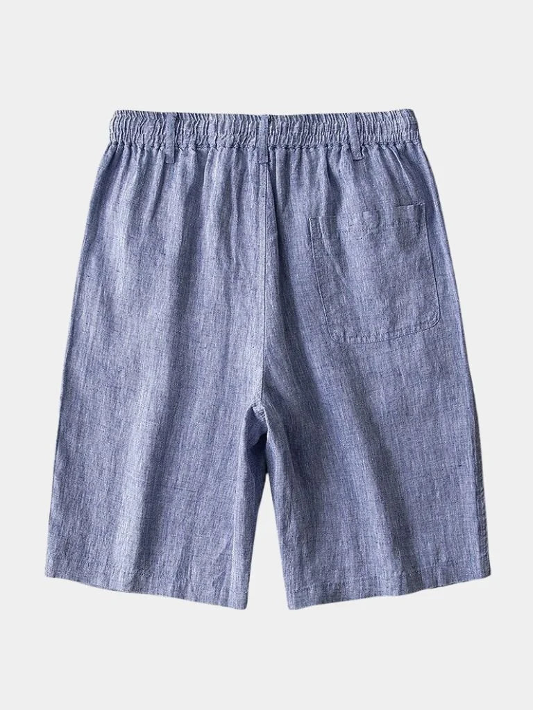 Gris Mariner Linen Shorts | Savile & Co.