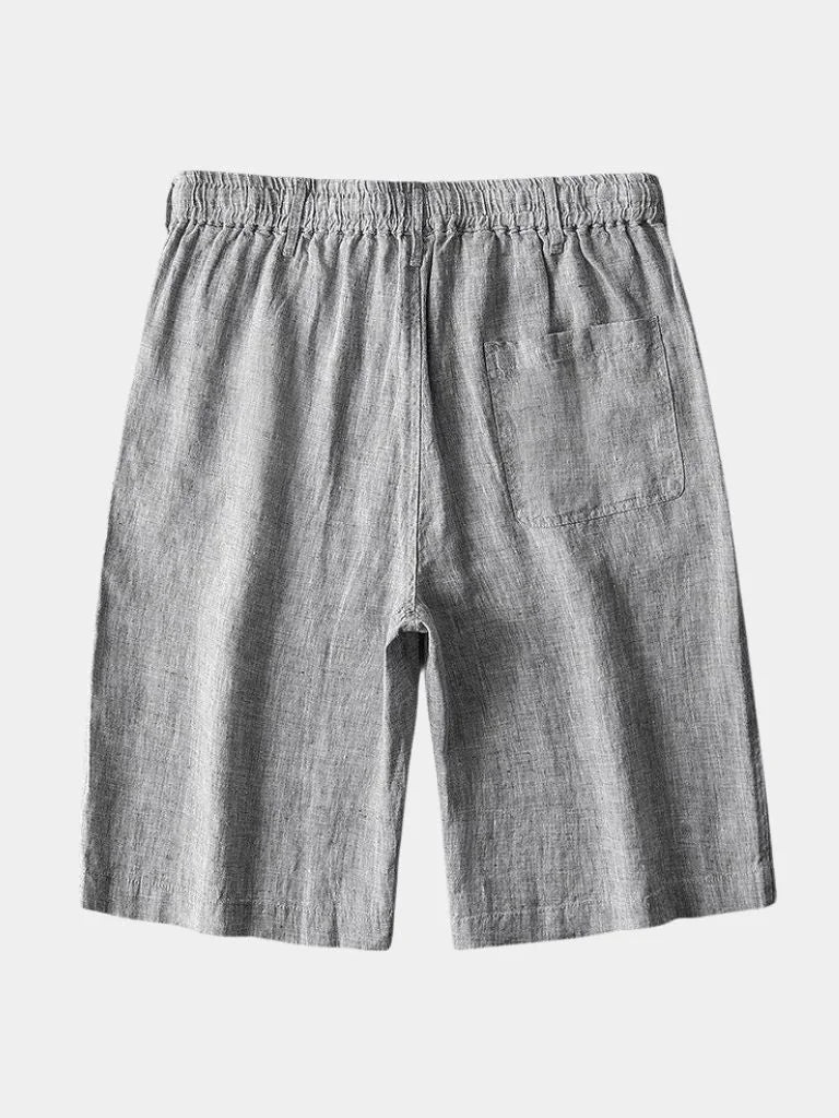 Gris Mariner Linen Shorts | Savile & Co.
