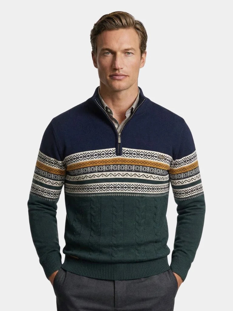 Half Zip Knit Pullover Sweater | Savile & Co.