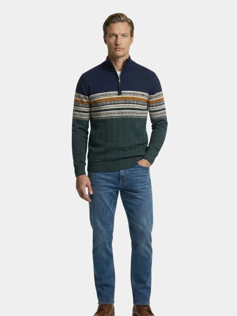 Half Zip Knit Pullover Sweater | Savile & Co.