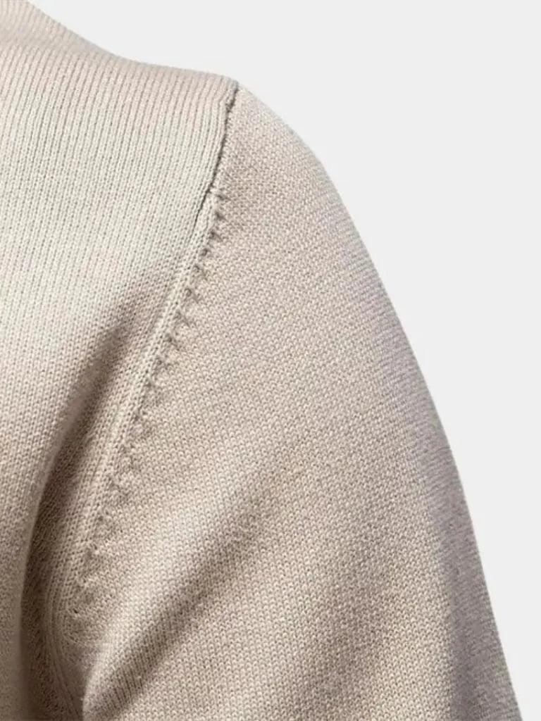 Half Zip Knitwear Solid Color Cardigan Sweater | Savile & Co.