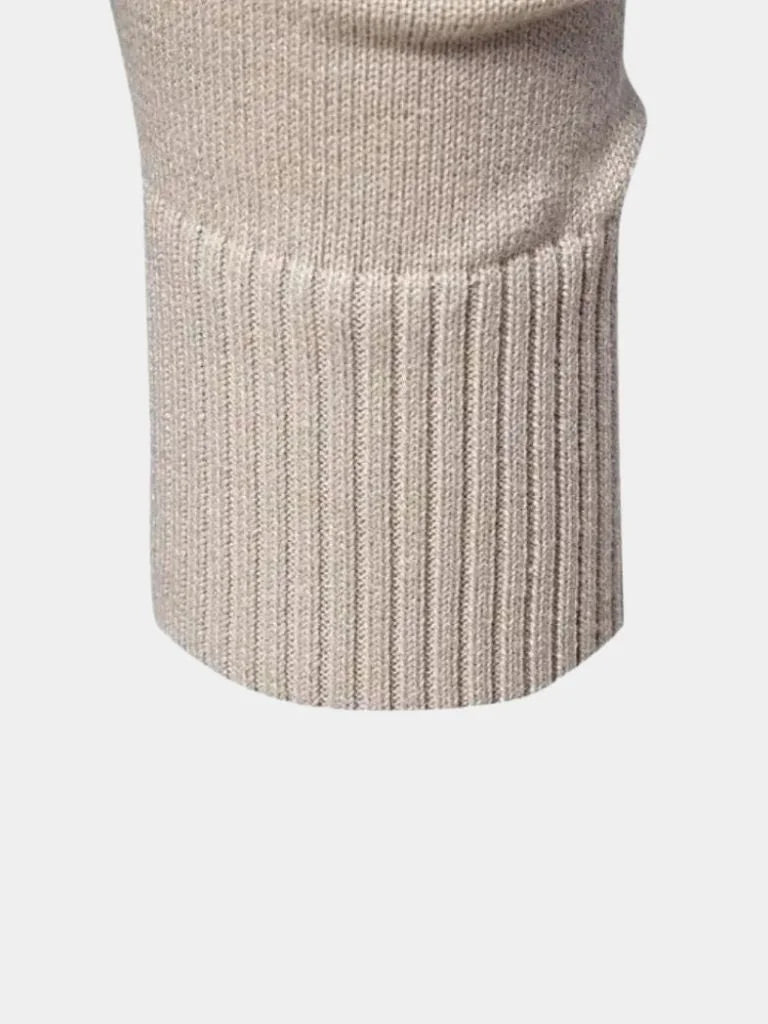 Half Zip Knitwear Solid Color Cardigan Sweater | Savile & Co.