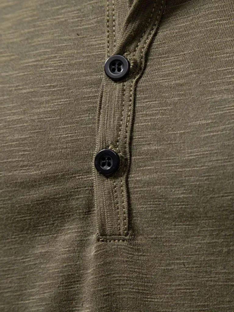 Henley Neck Long Sleeve T-Shirt | Savile & Co.