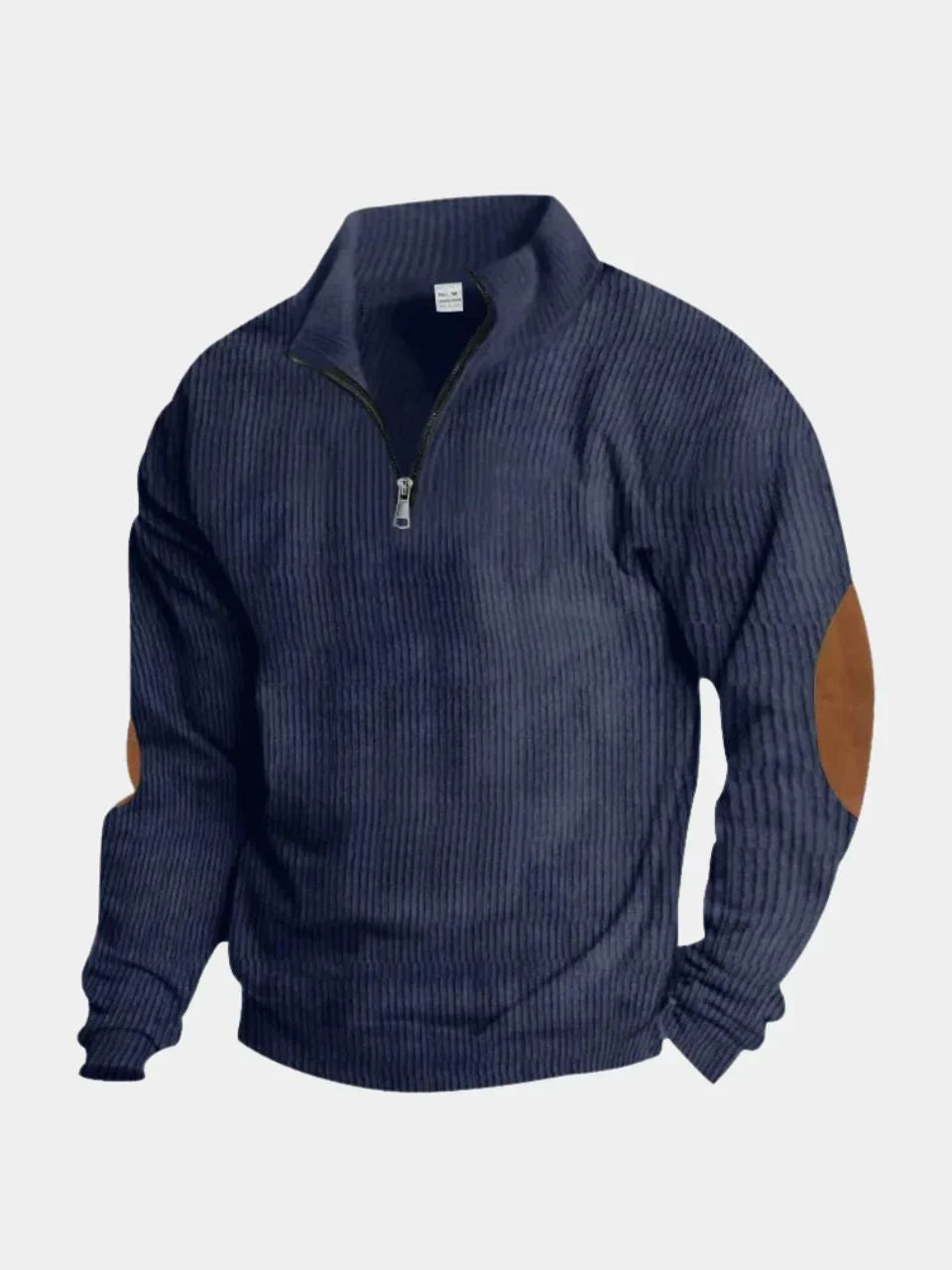 High Collar Quarter Zip Corduroy Pullover | Savile & Co.