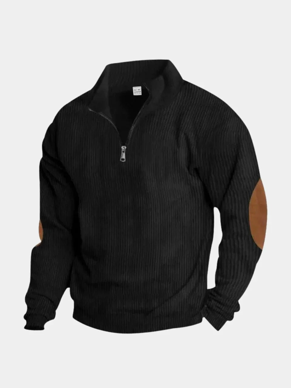 High Collar Quarter Zip Corduroy Pullover | Savile & Co.