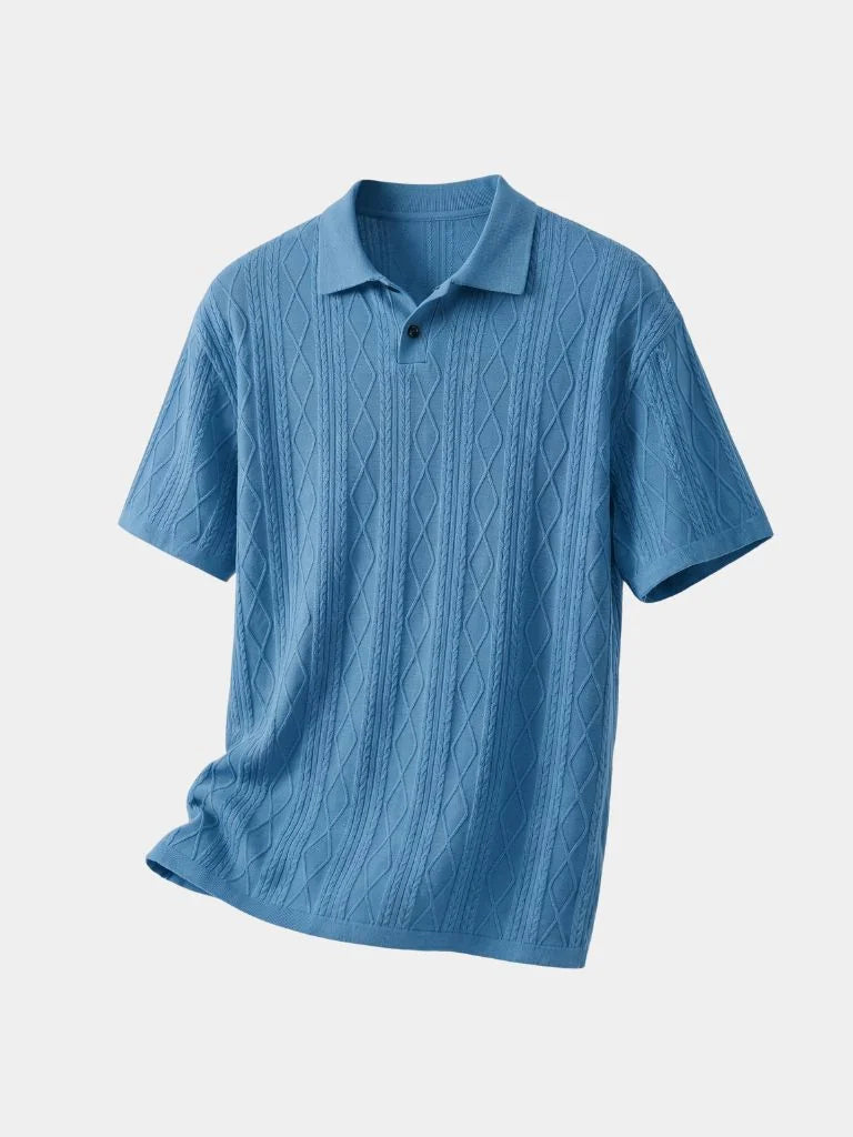 Imperial Diamond Knit Polo Shirt | Savile & Co.