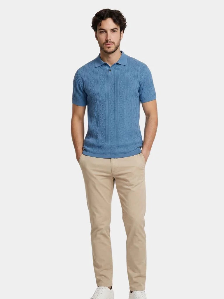 Imperial Diamond Knit Polo Shirt | Savile & Co.