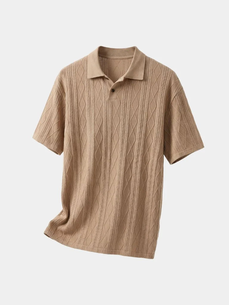 Imperial Diamond Knit Polo Shirt | Savile & Co.