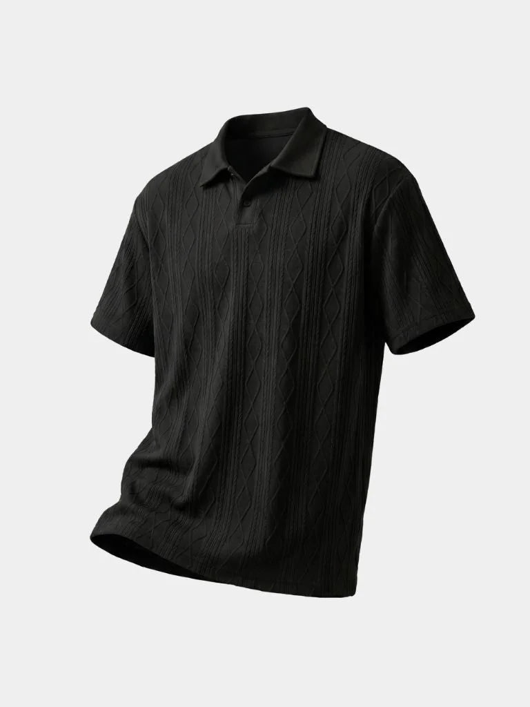 Imperial Diamond Knit Polo Shirt | Savile & Co.
