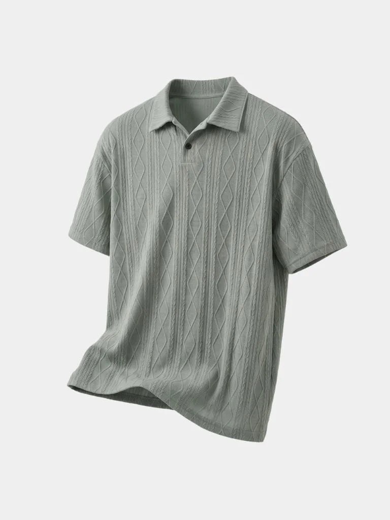 Imperial Diamond Knit Polo Shirt | Savile & Co.