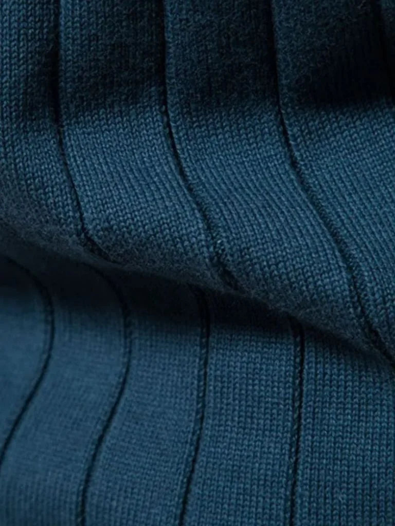 Knit Zipper Jacquard Solid Color Cardigan Sweater | Savile & Co.