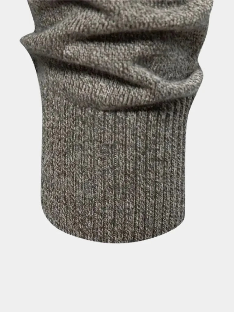 Knitted Stand Collar Cotton Cardigan | Savile & Co.
