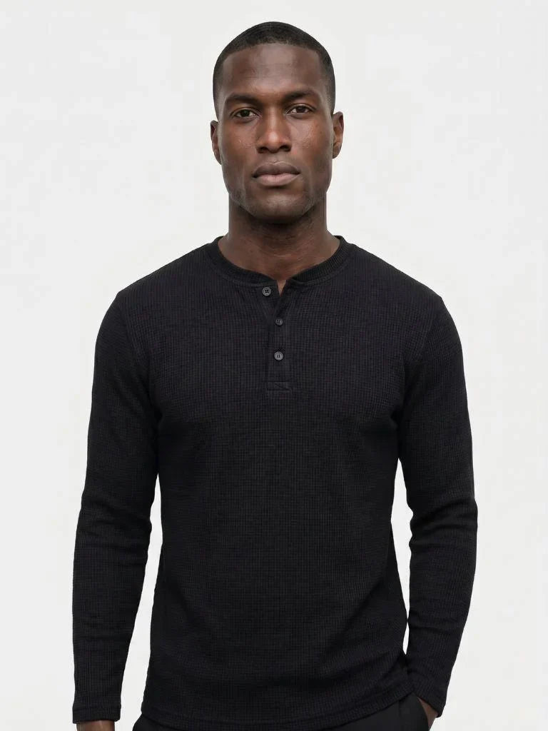 Latitude Ribbed Henley | Savile & Co.