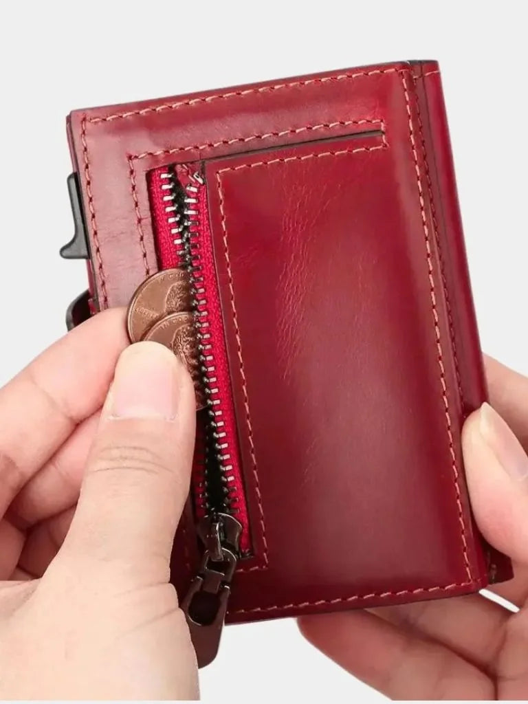 Leather Magnet Wallet Anti-Scam | Savile & Co.