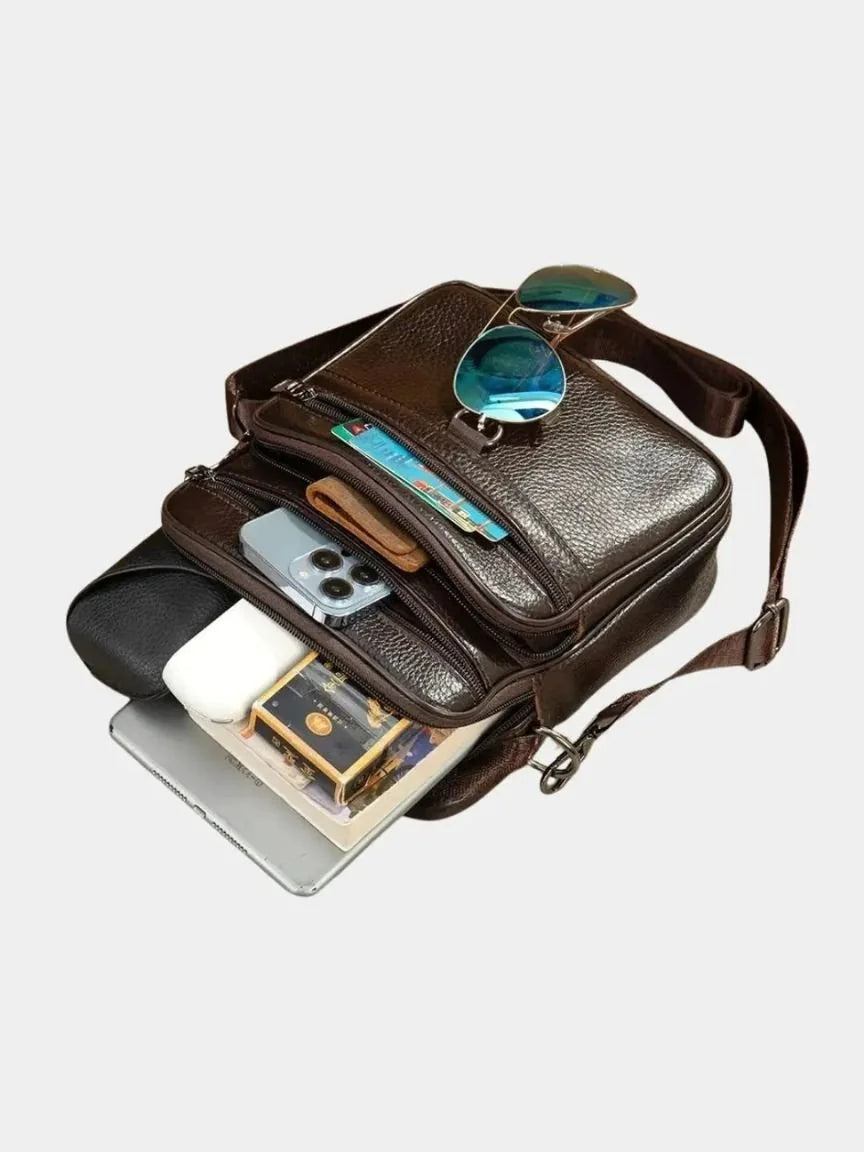 Leather Men's Shoulder Bag | Savile & Co.