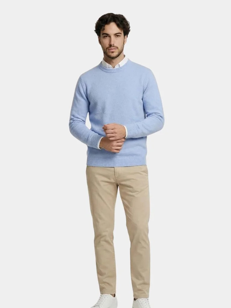 Linear Core Cotton Pullover | Savile & Co.