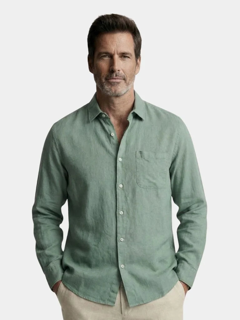 Long Sleeve Essential Linen Shirt | Savile & Co.