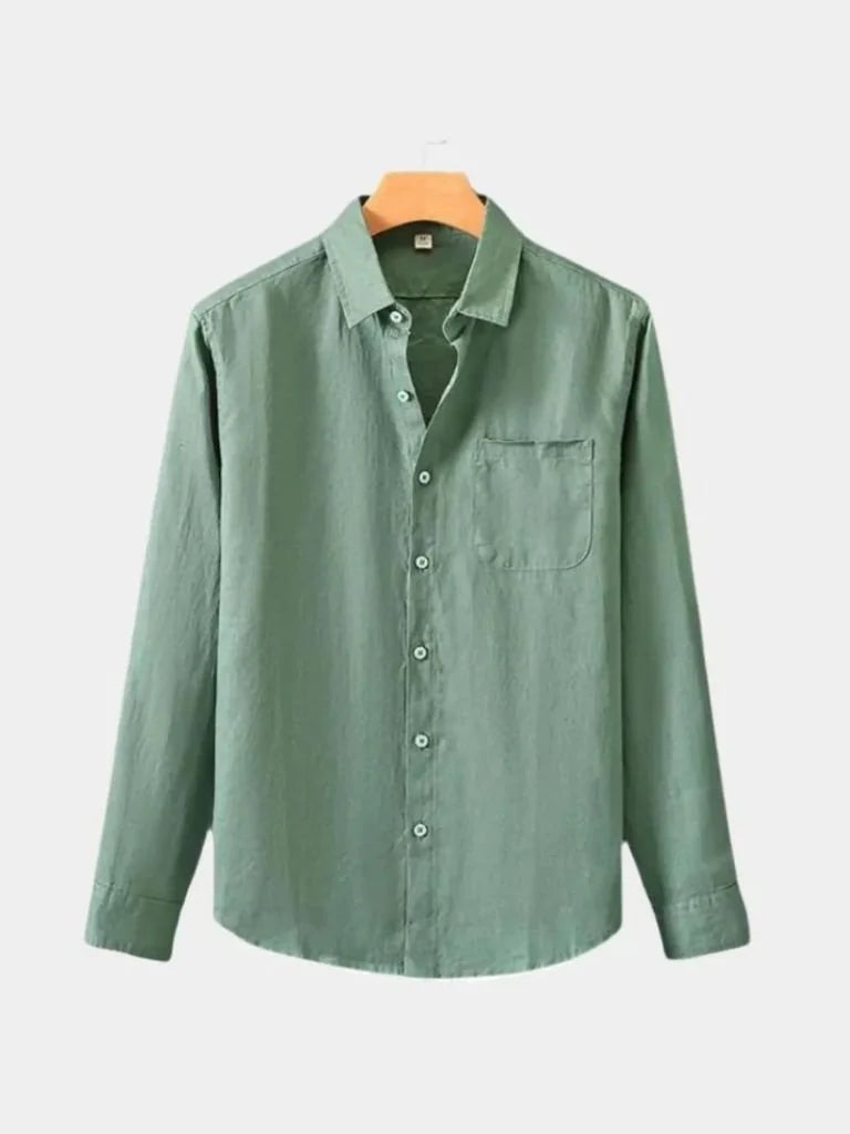 Long Sleeve Essential Linen Shirt | Savile & Co.