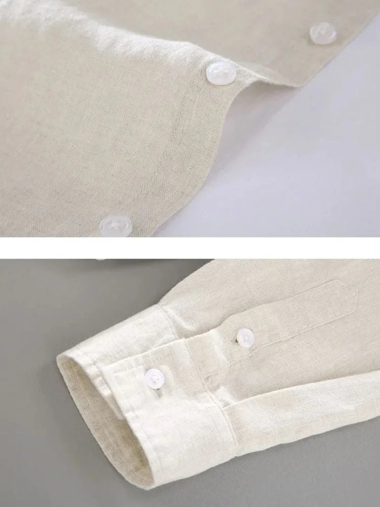 Long Sleeve Essential Linen Shirt | Savile & Co.