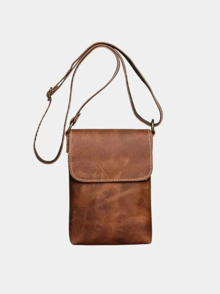 Men's Mini Leather Shoulder Bag | Savile & Co.