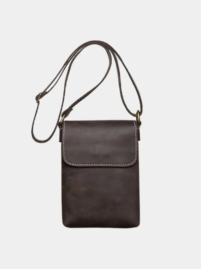 Men's Mini Leather Shoulder Bag | Savile & Co.
