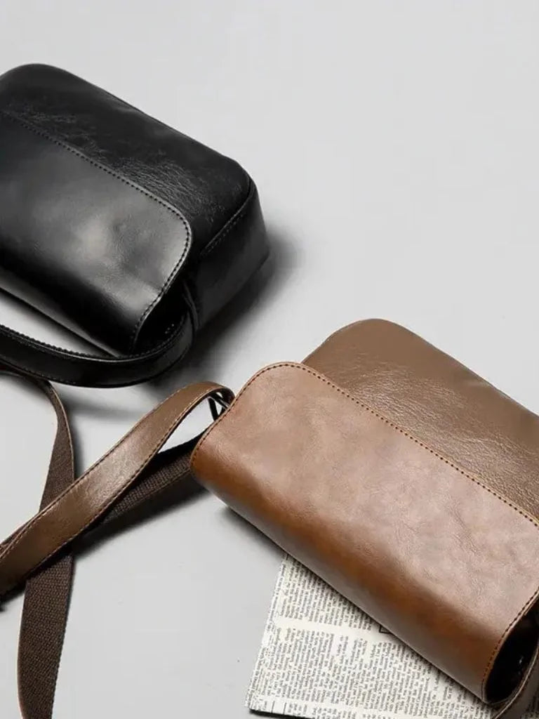 Milan Essential Leather Shoulder Bag | Savile & Co.