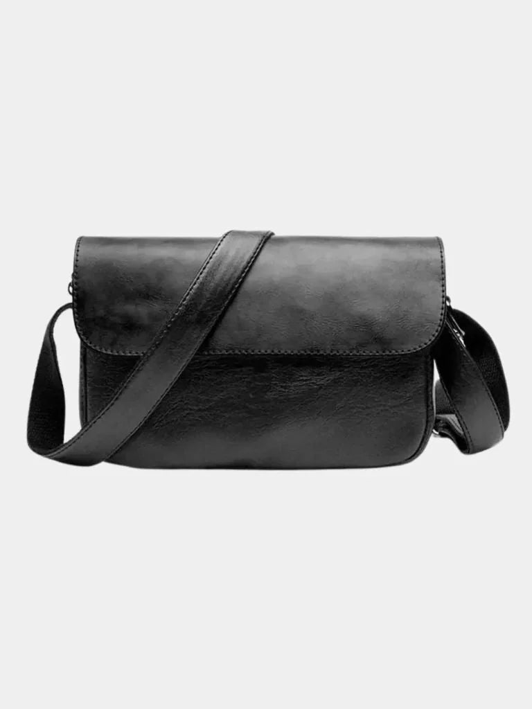 Milan Essential Leather Shoulder Bag | Savile & Co.