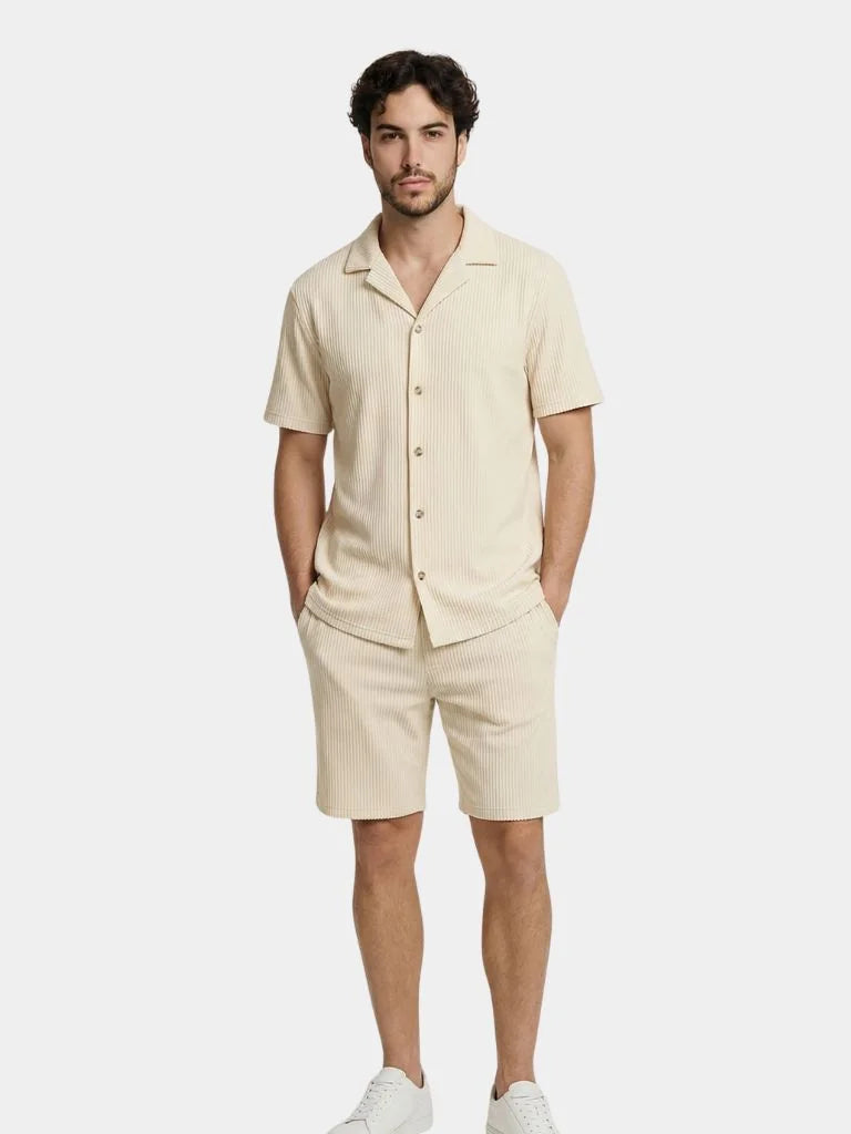 Minimalist Corduroy Set Shorts and Shirt | Savile & Co.