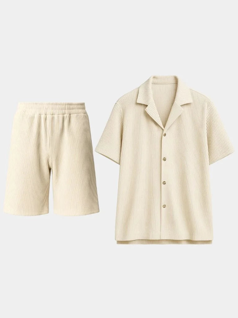Minimalist Corduroy Set Shorts and Shirt | Savile & Co.