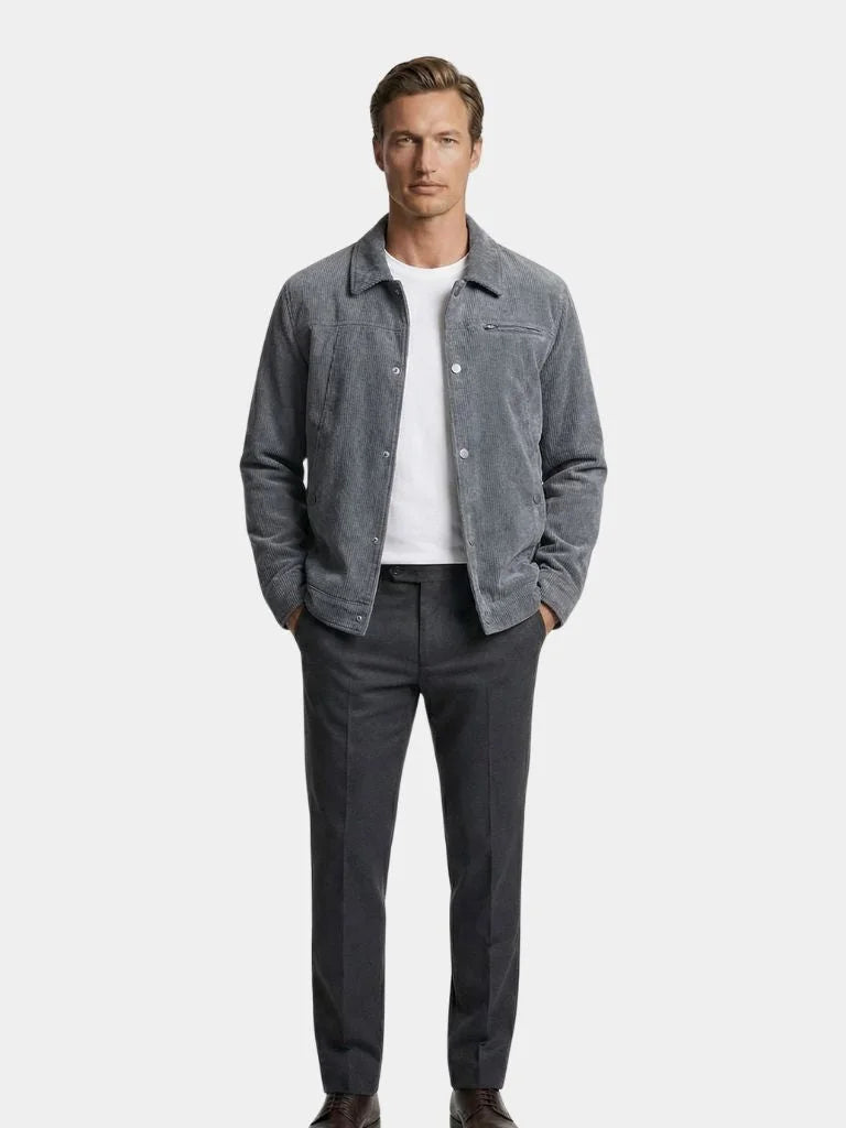 Minimalist Corduroy Sherpa Jacket | Savile & Co.