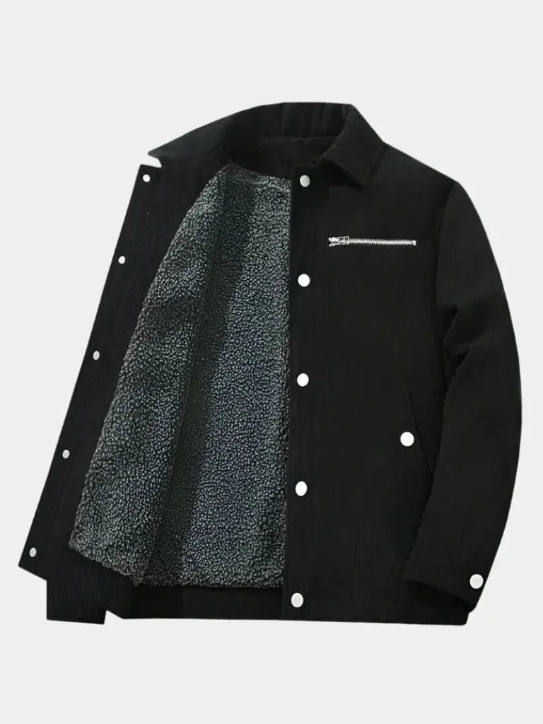 Minimalist Corduroy Sherpa Jacket | Savile & Co.