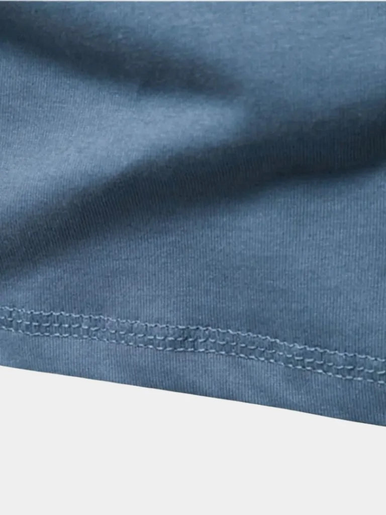 Minimalist Henley Neck Long Sleeve T-Shirt | Savile & Co.